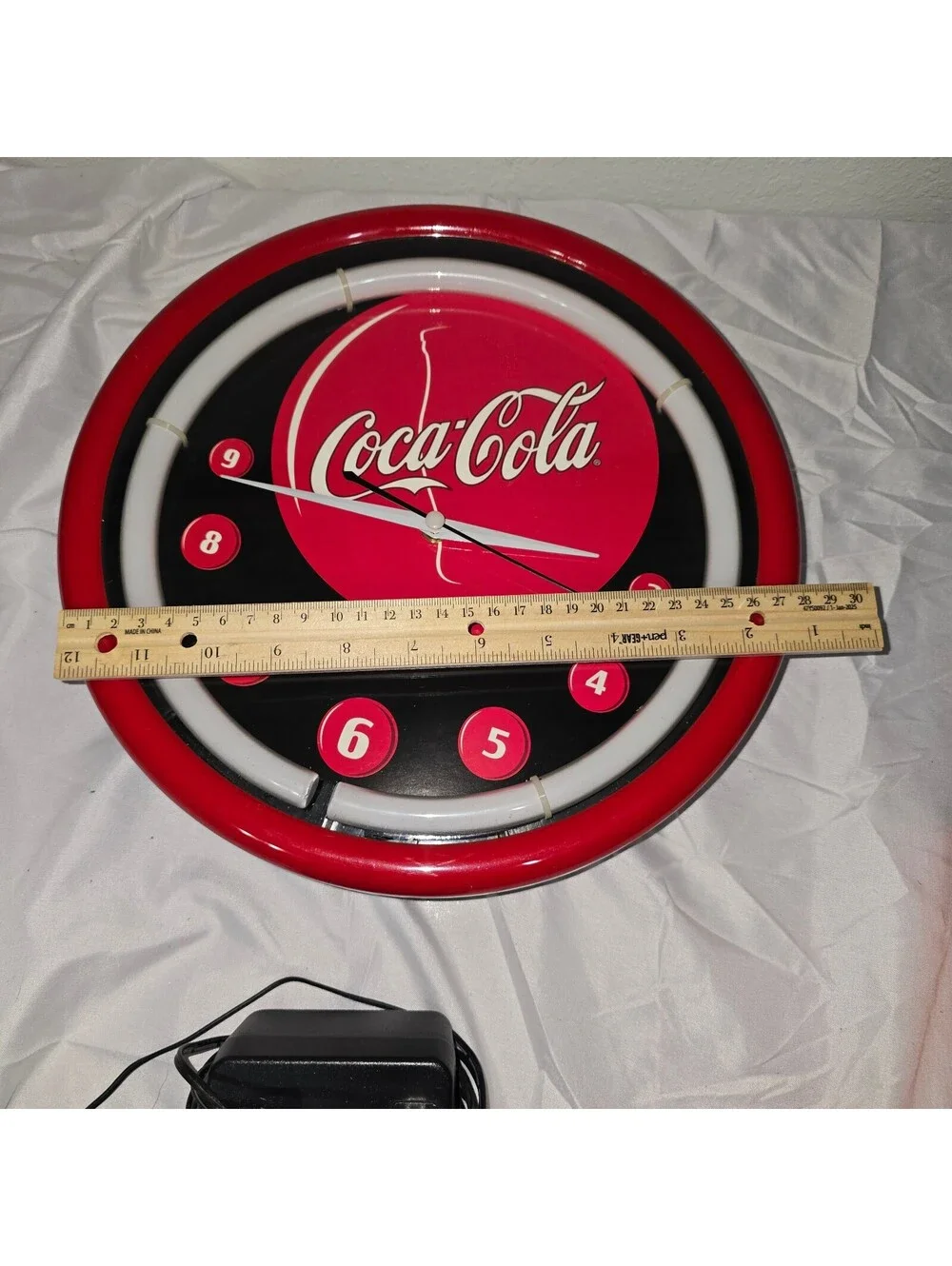 Vintage Coca-Cola Collectible Plasma Light Wall Clock – Working With AC Adapter